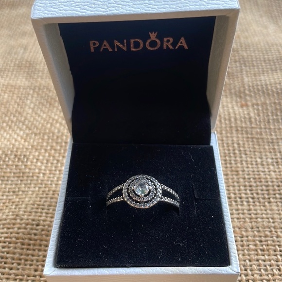 Pandora Sterling silver Sparkling Double Halo Ring 
Size 9 - Picture 13 of 14